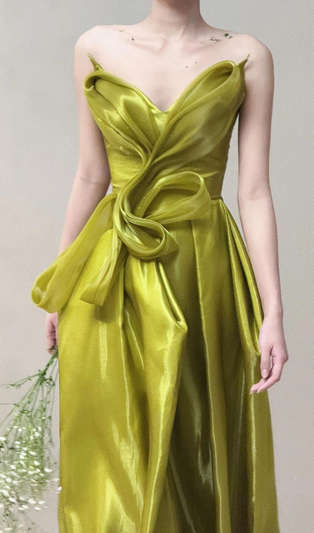 Kulya Green Strapless Maxi Dress Flowering Girl
