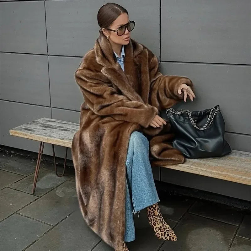 Cheyanne Faux Fur Coat Flowering Girl