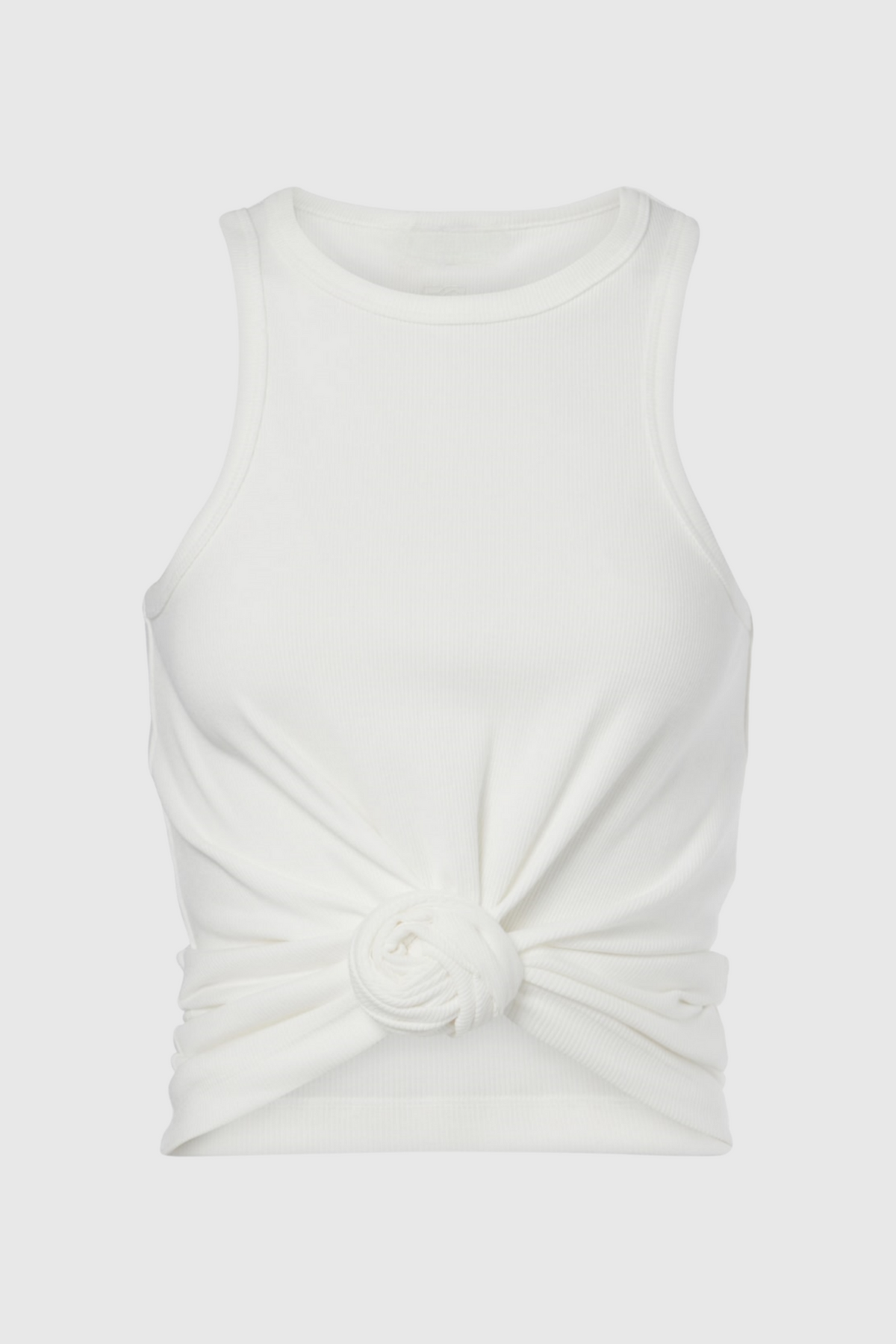 Claudas Knot Tank Top - White Flowering Girl
