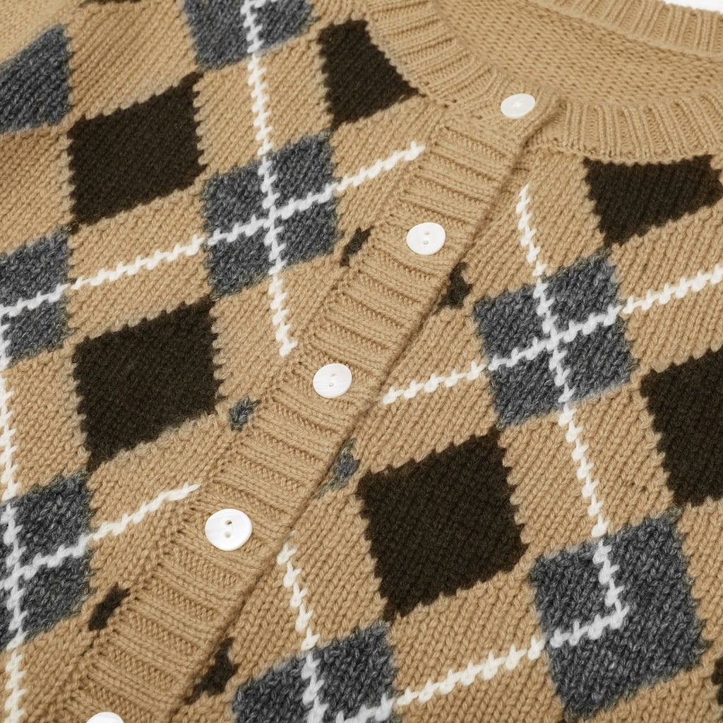 Jeffery Check Knit Cardigan Flowering Girl