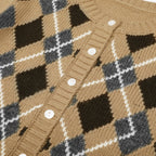 Jeffery Check Knit Cardigan Flowering Girl