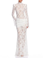 Ferith High Neck Lace Maxi Dress Flowering Girl