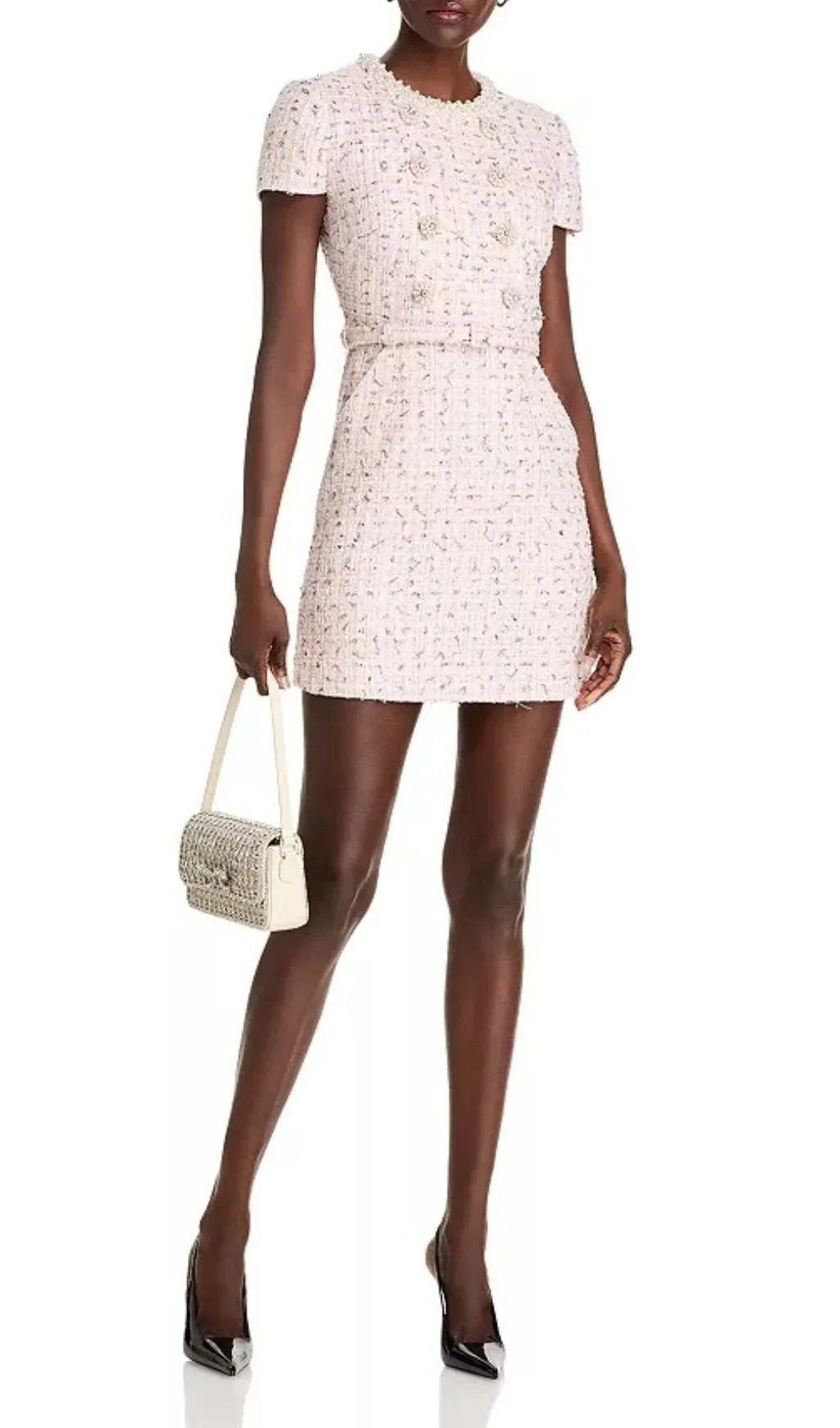Embellished Mini Dress Flowering Girl