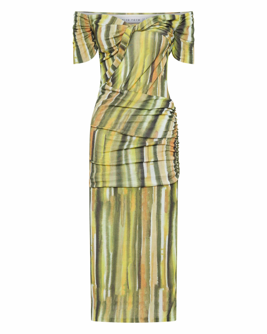 Wind Through Off Shoulder Dress | Brush Stroke Flowering Girl