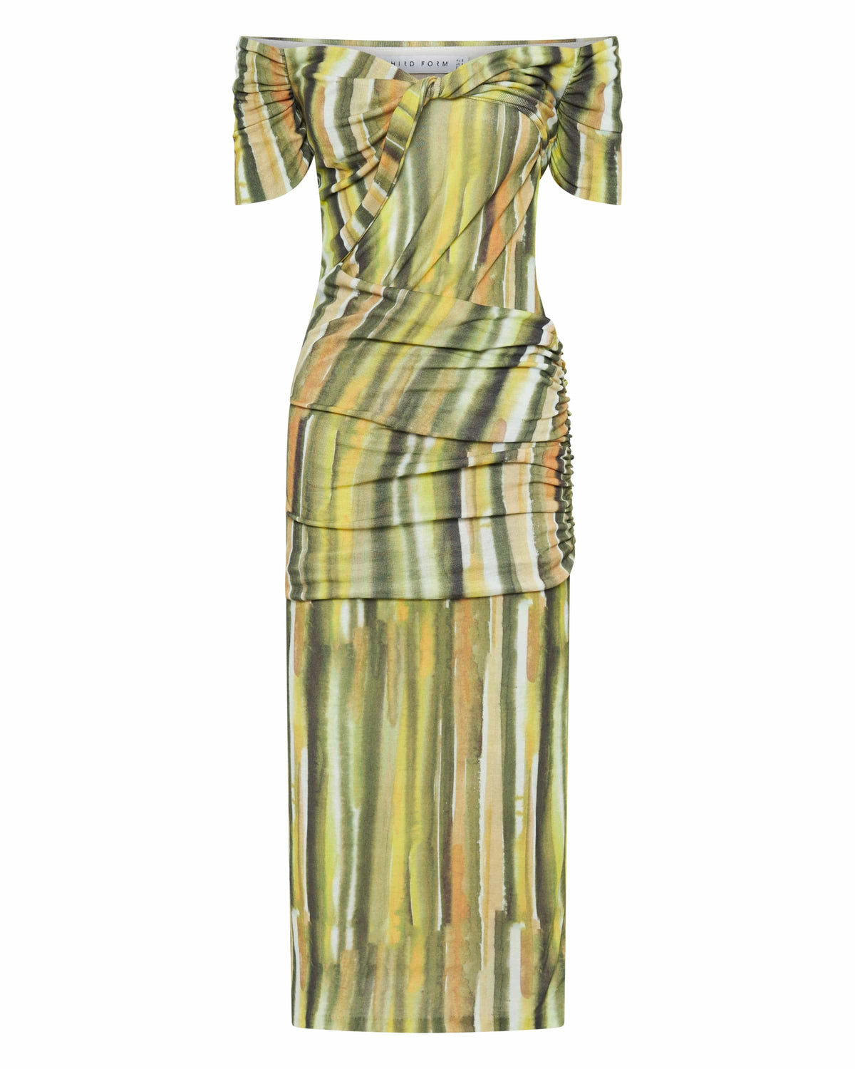 Wind Through Off Shoulder Dress | Brush Stroke Flowering Girl