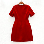 Iscah Red Mini Dress Flowering Girl