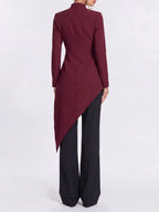 Qalvera Long Sleeve Asymmetric Blazer Flowering Girl
