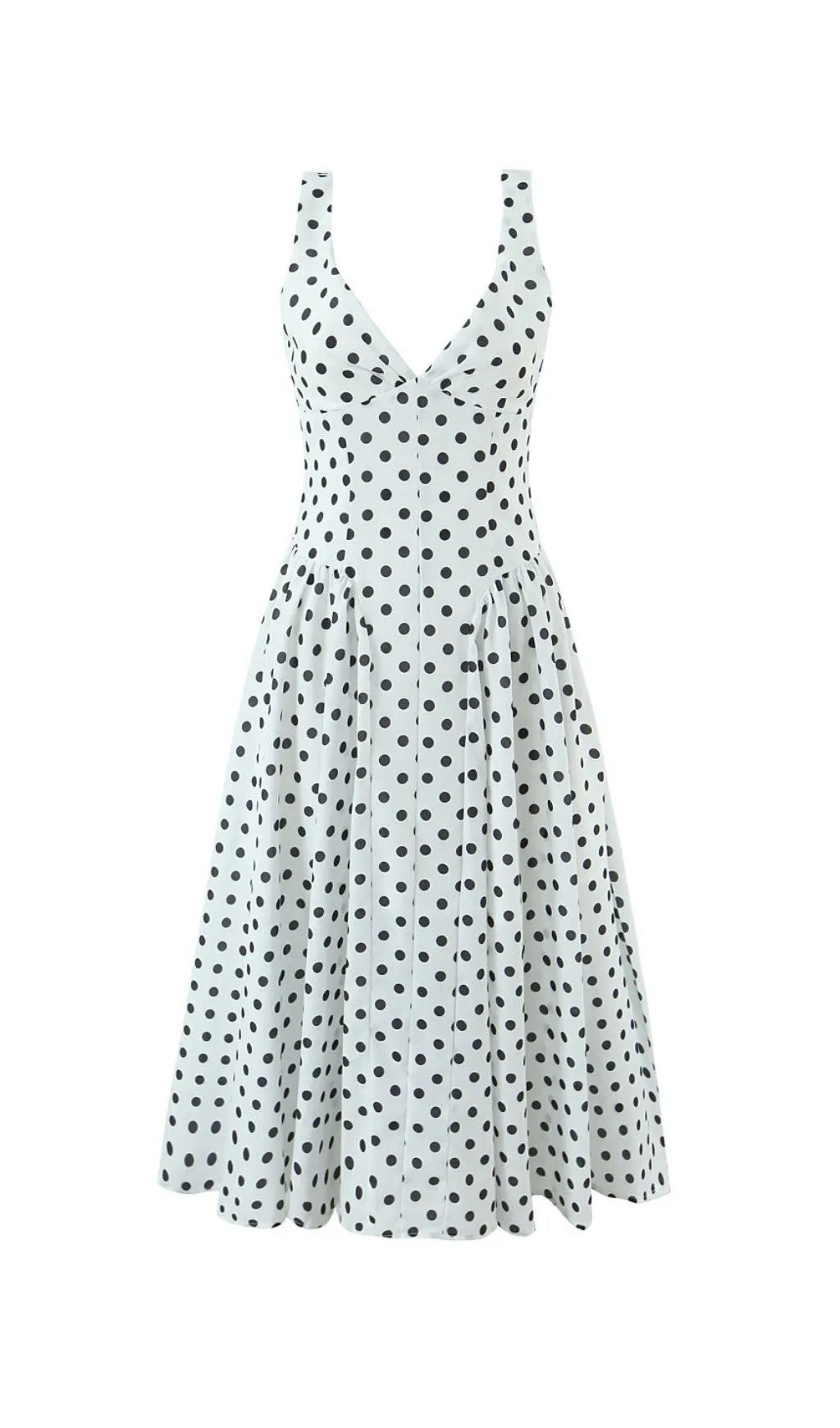 Keshia White Dot Midi Dress Flowering Girl