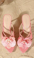 Hécate Pink Flower Sandals Flowering Girl