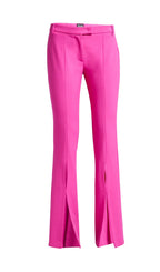 Hollow Collarless Blazer Slit Trouser Suit Flowering Girl