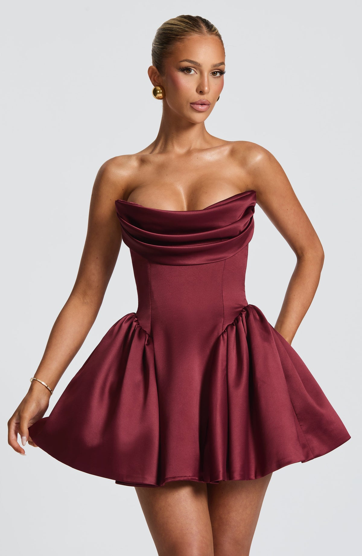 Trinity Mini Dress - Cherry Lacquer Flowering Girl