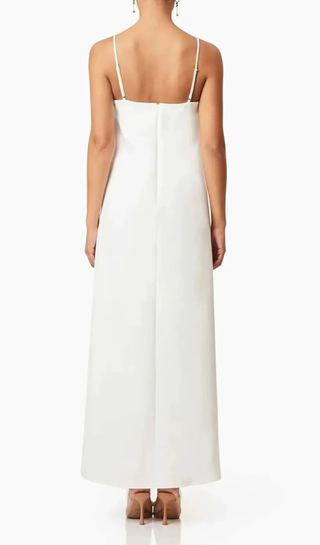 Erica White Strappy Flower Maxi Dress Flowering Girl
