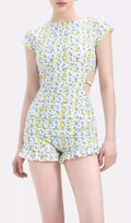 Gemini Floral Printed One-Piece Swimsuit Flowering Girl