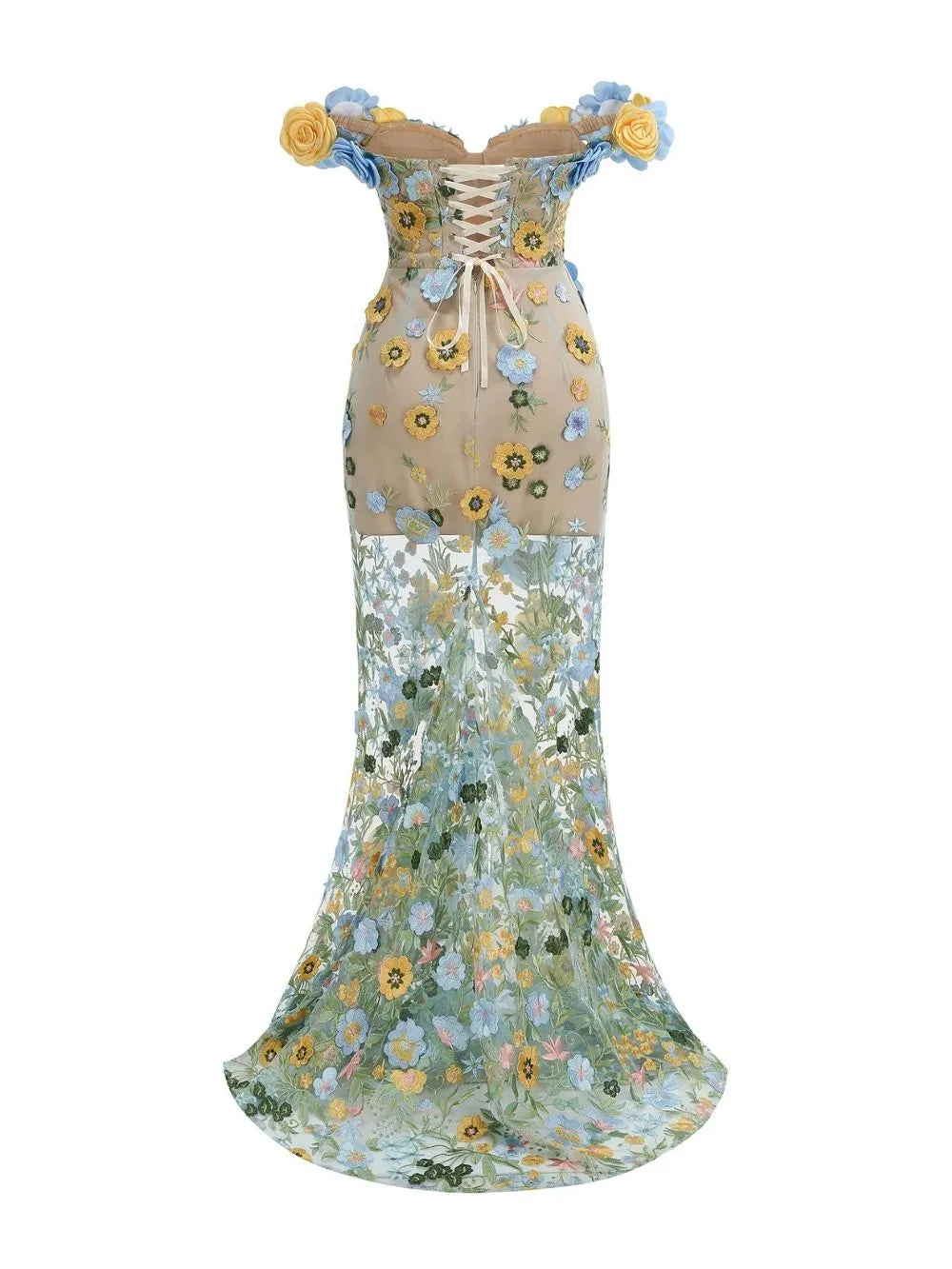 Mayda 3D Flower Embellished Maxi Dress Flowering Girl