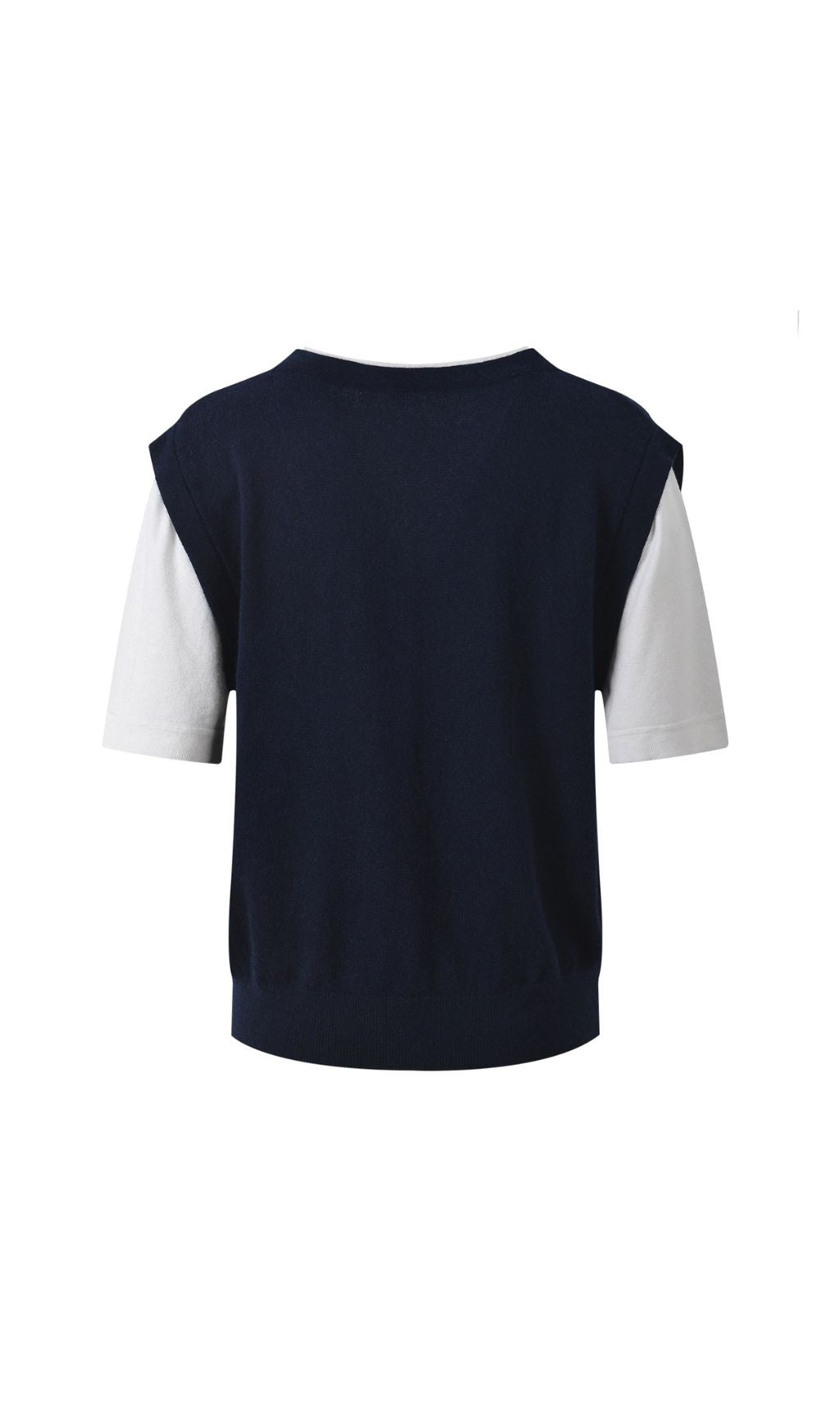 Layered Look Sweater Vest Top Flowering Girl