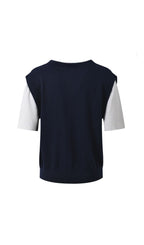 Layered Look Sweater Vest Top Flowering Girl