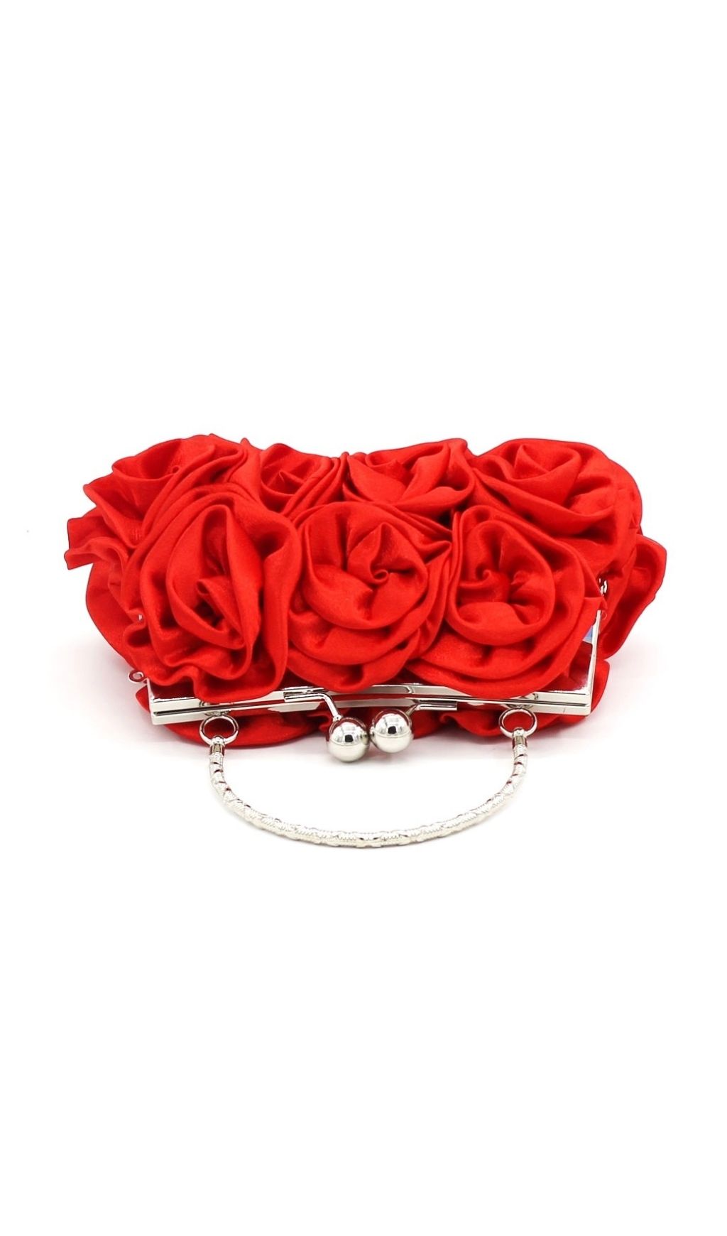 Adahy Flower Satin Bag In Red Flowering Girl