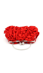 Adahy Flower Satin Bag In Red Flowering Girl