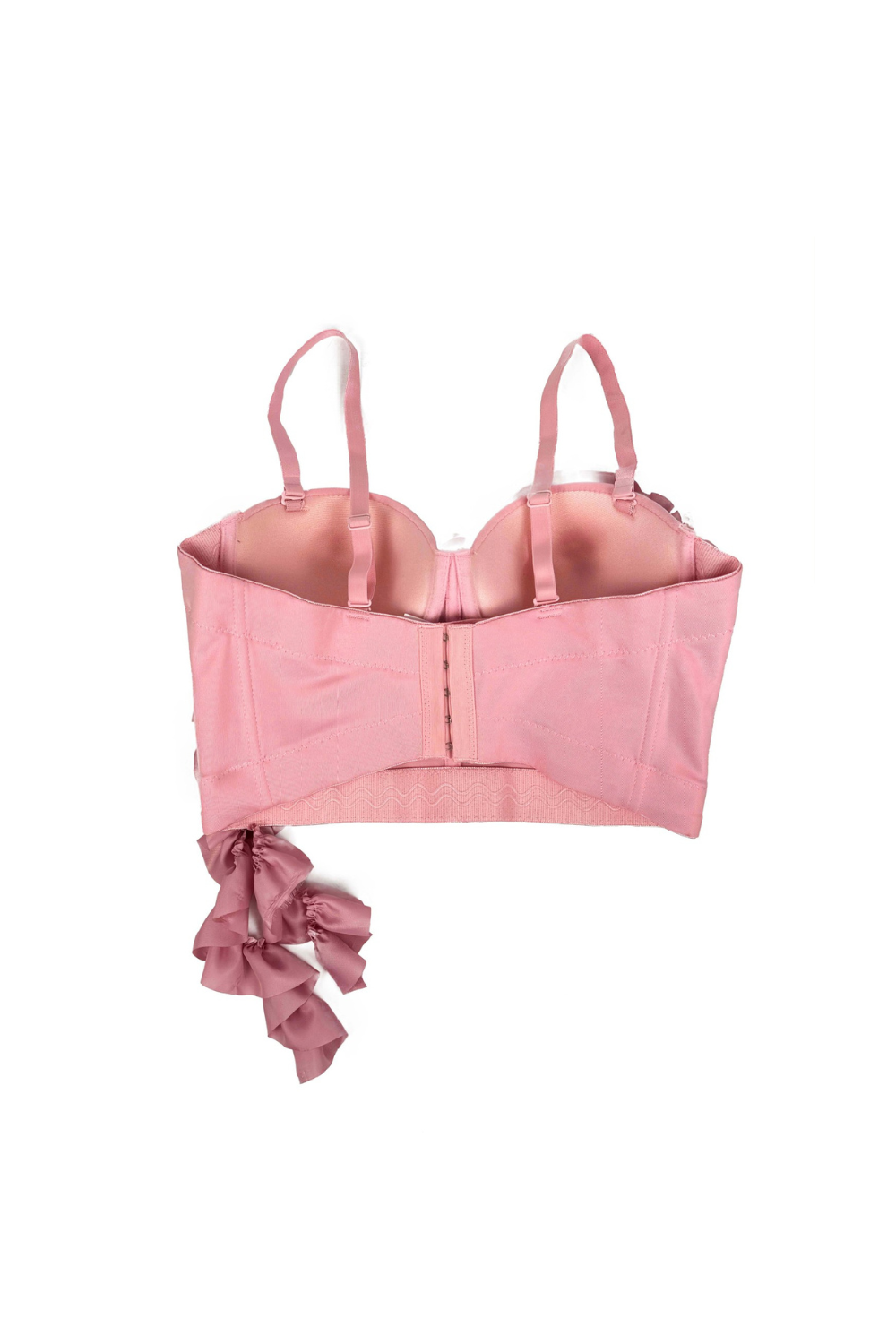 Flower Tassel Fishbone Corset In Pink Flowering Girl