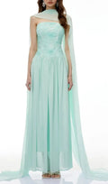 Rebecca Green Floral Embroidered Pleated Maxi Dress Flowering Girl