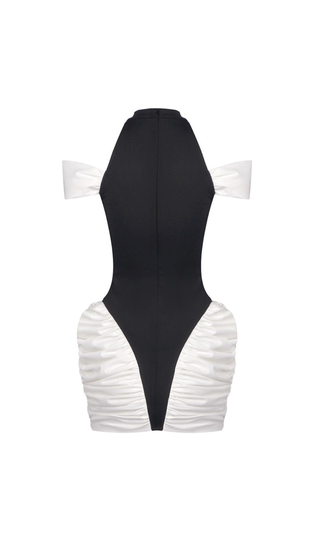 Hesperia Halter Ruched Mini Dress Flowering Girl