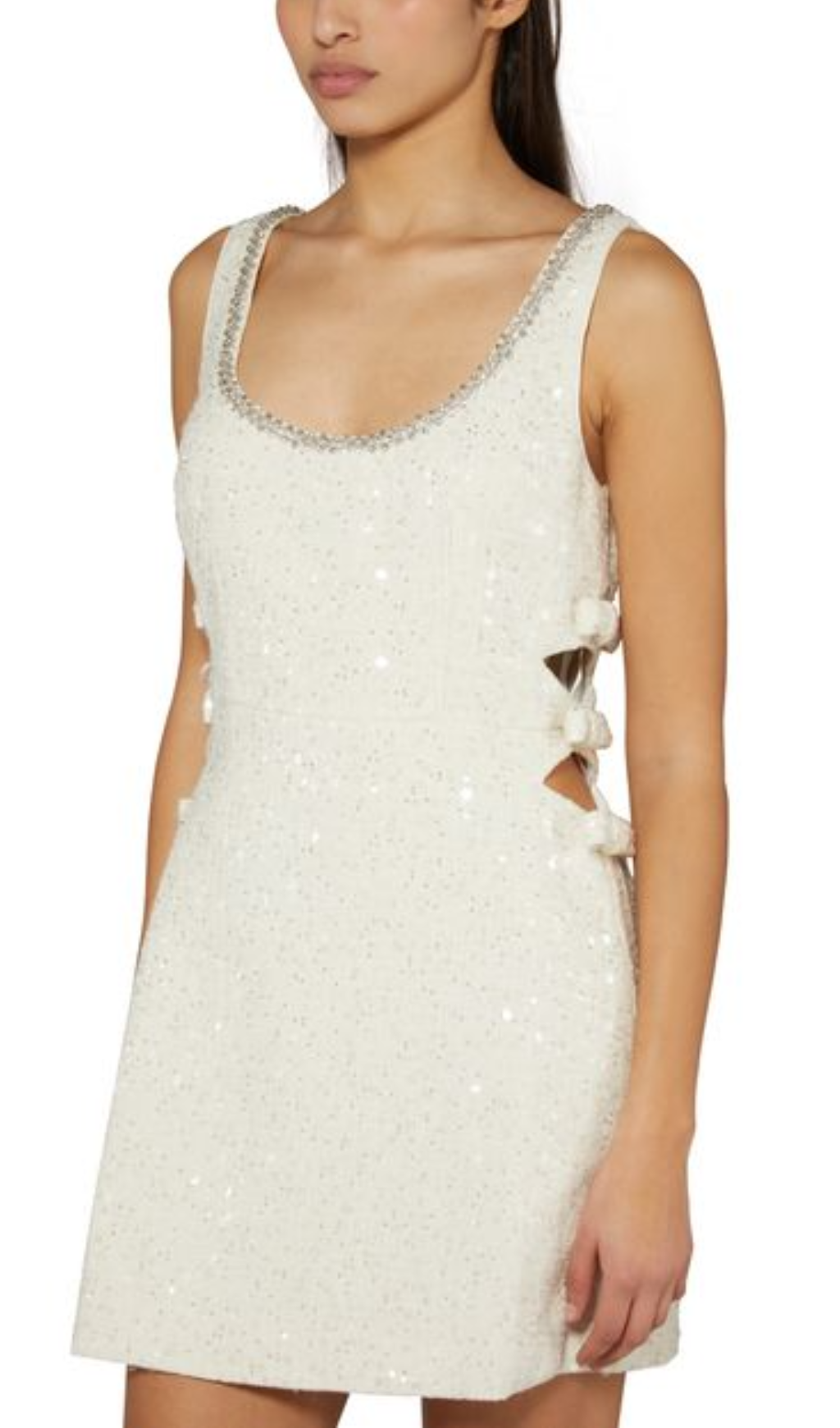 GOLD BOUCLE CUT OUT MINI DRESS Flowering Girl