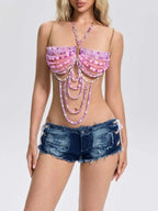 Avelune Gemstone Beaded Bralette Flowering Girl