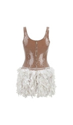 Kendy Sequin Petal Mini Dress Flowering Girl