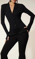 Eirny Double Breasted Blazer Bodysuit Flowering Girl