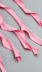 Rose-Detail Ruffled Mini Dress In Pink