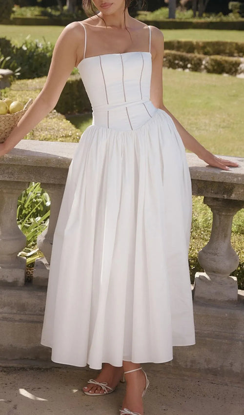 Ashira White Maxi Dress Flowering Girl