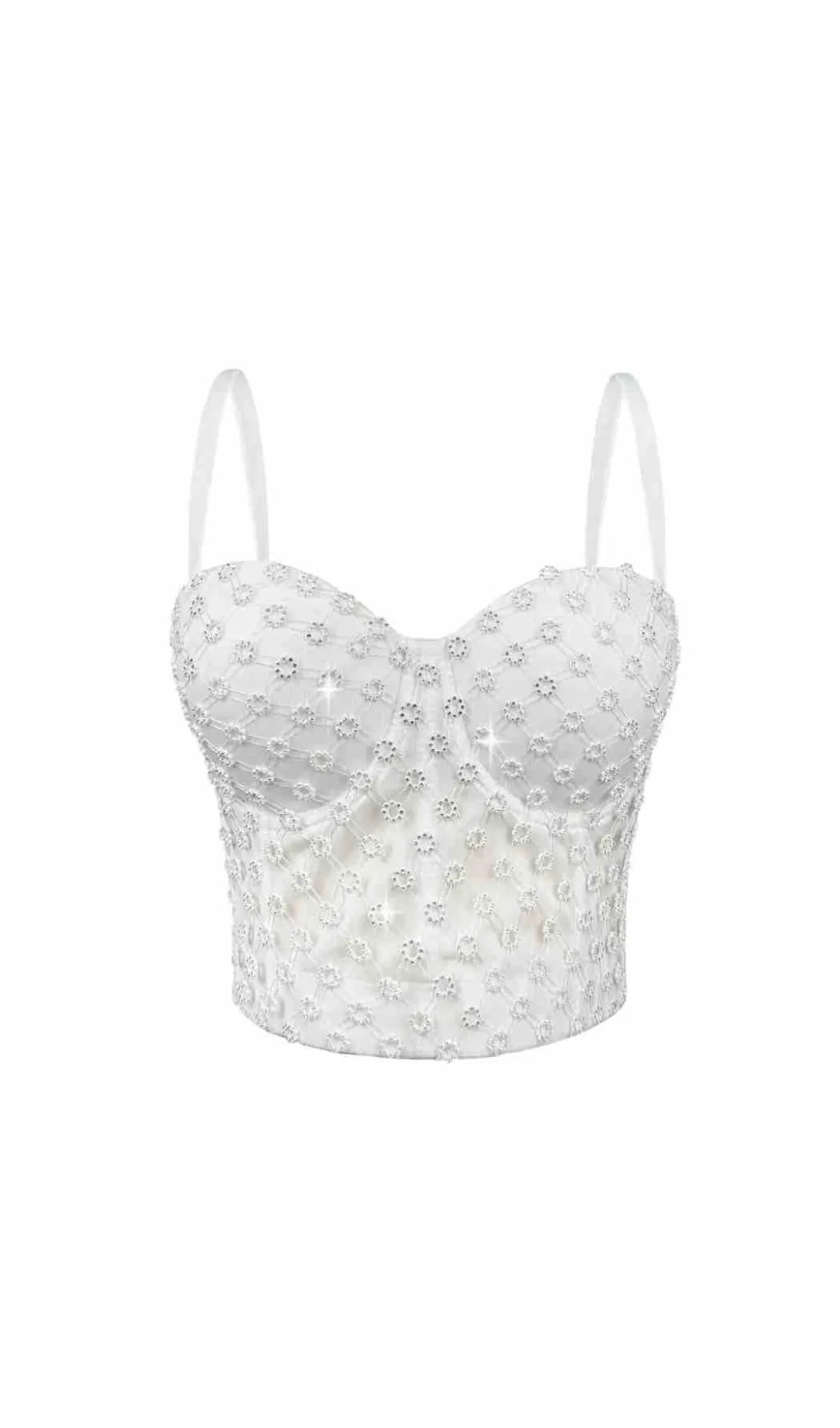 Griet Beaded Crop Top Flowering Girl