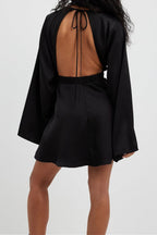 Open Back Mini Dress Flowering Girl
