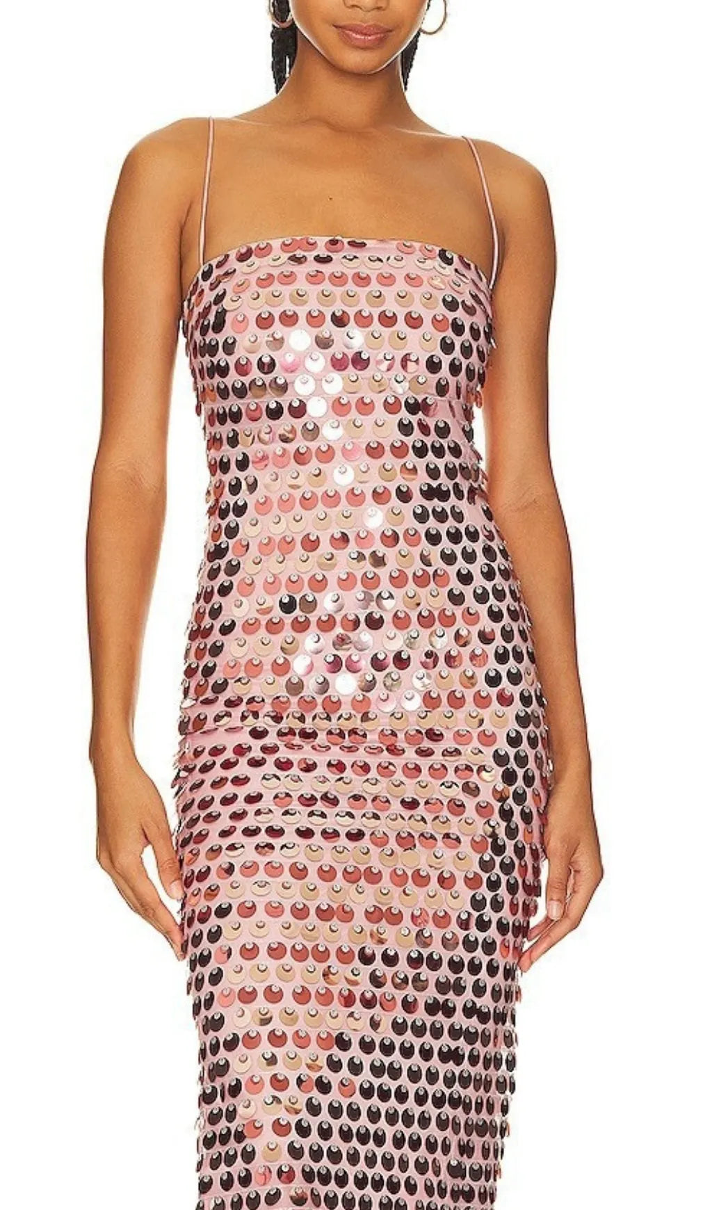 Aria Strap Sequin Midi Dress
