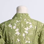 Adora Olive Lace Sleeve Midi Dress Flowering Girl