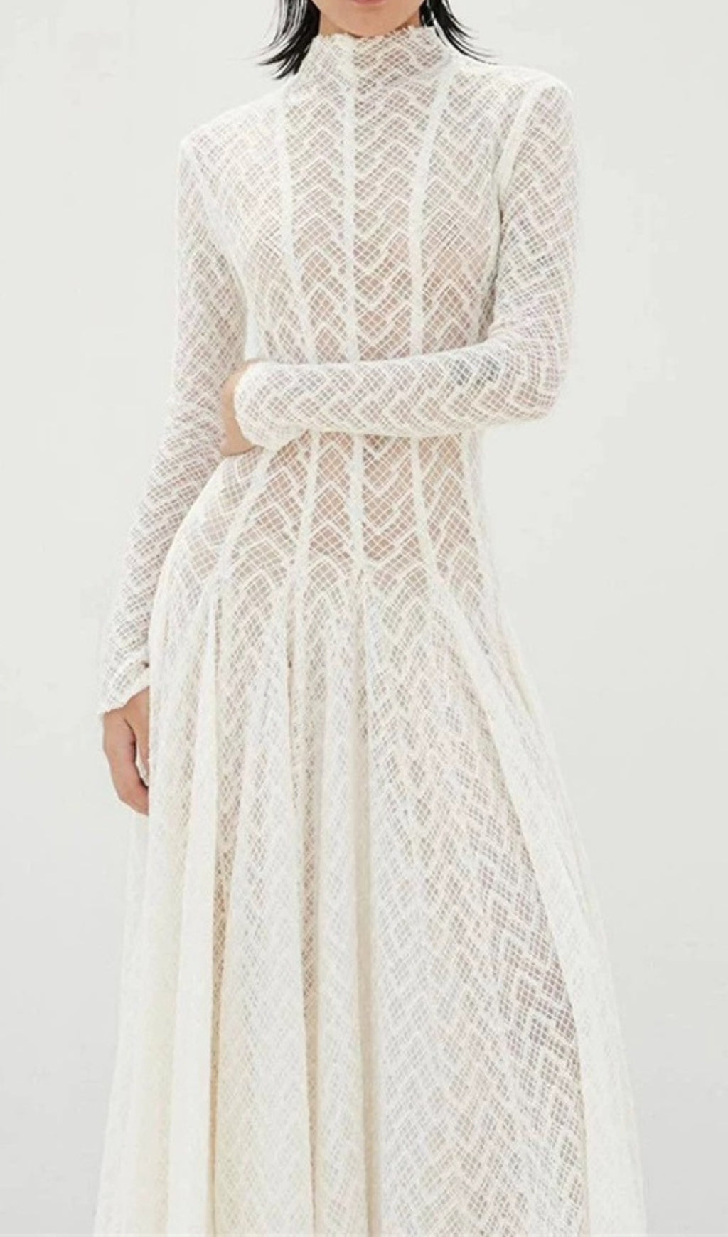 Dalise White Long Sleeve Maxi Dress Flowering Girl