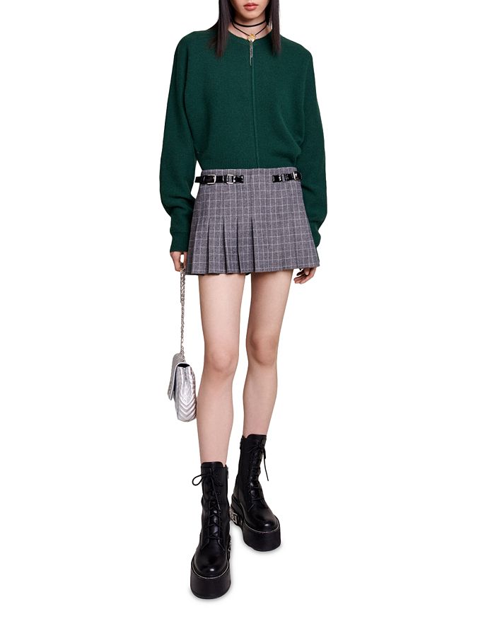 GREY PLEATED MINI SKIRT Flowering Girl