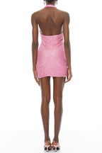 Murray Pink Beaded Embellished Mini Dress Flowering Girl