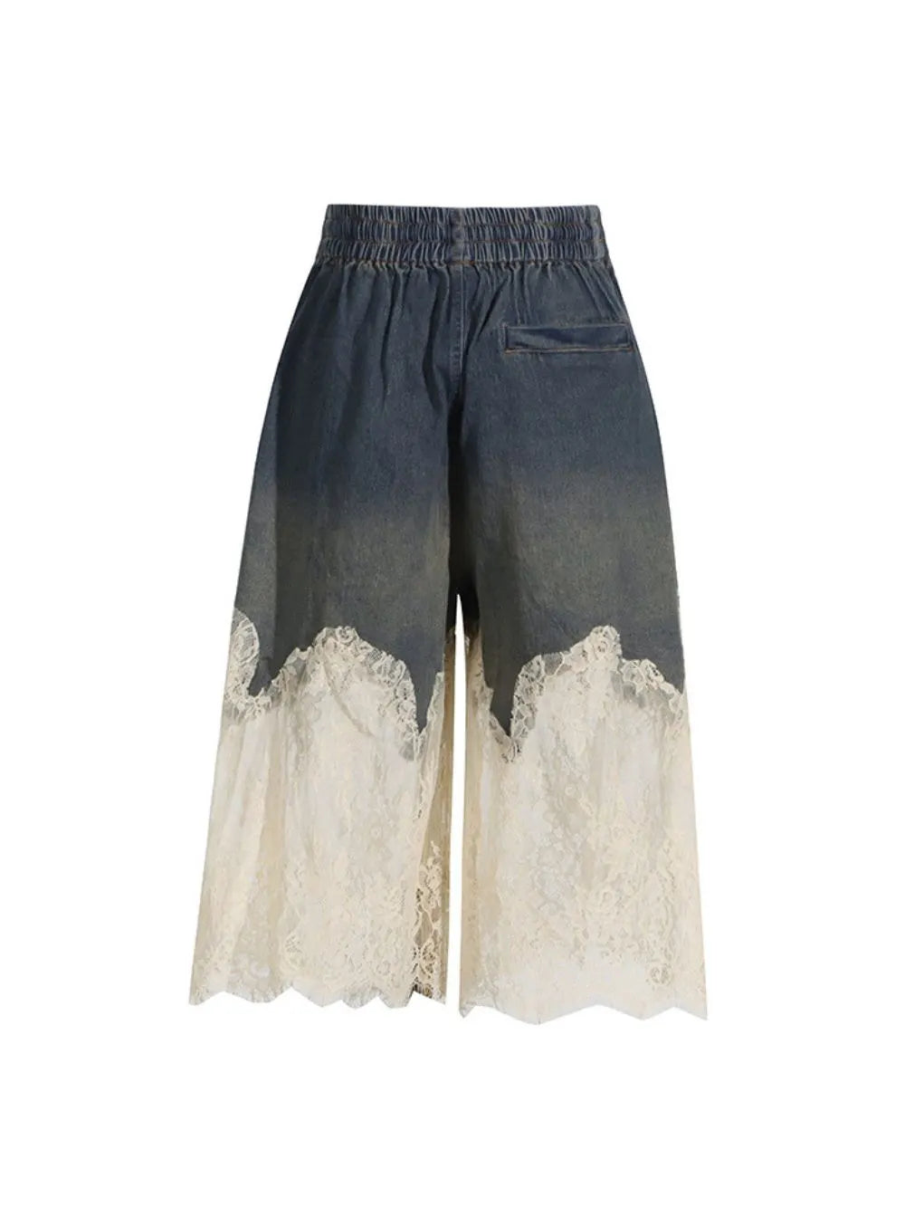 Denim & Lace Cami Top & Capri Pants Two Piece Set Flowering Girl