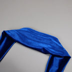 josephine off-shoulder velvet sash gown in blue Flowering Girl