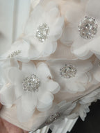 White Tulle Mesh A-Line Dress Flowering Girl