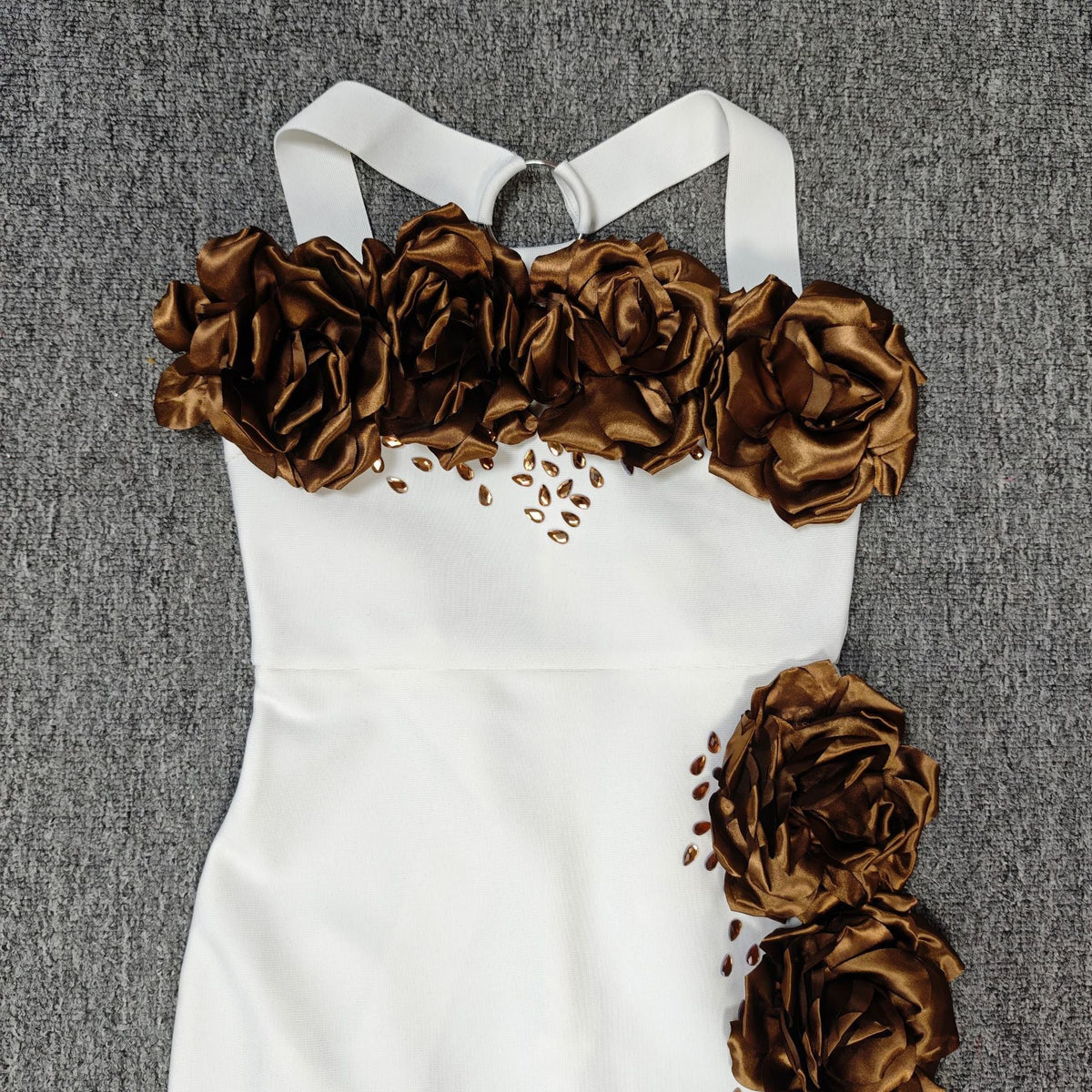Sebastiane Halterneck Flower Bandage Maxi Dress Flowering Girl