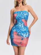 Fjola Strapless Butterfly Sequin Mini Dress Flowering Girl