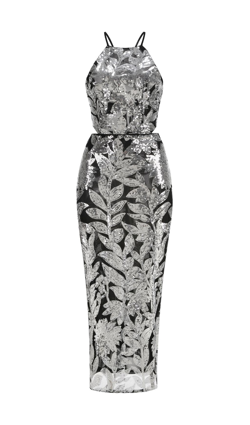 Gabe Sequin Backless Maxi Dress Flowering Girl