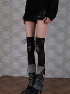 Marlette Black Stocking & Striped Socks Set Flowering Girl