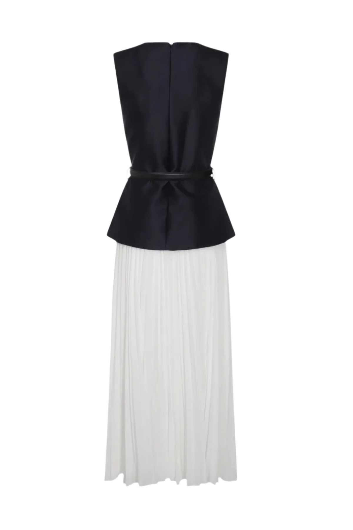 Sleeveless Belted Chiffon Midi Dress Flowering Girl