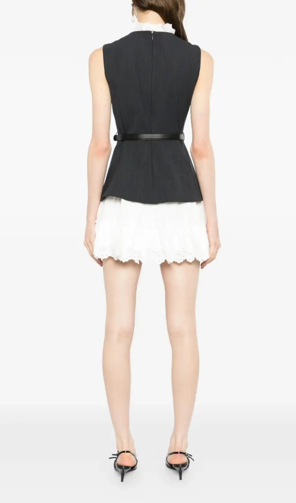 Grey Belted Mini Dress Flowering Girl