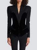 Josephine Slim-Fitting Bustier Jacket In Black Flowering Girl