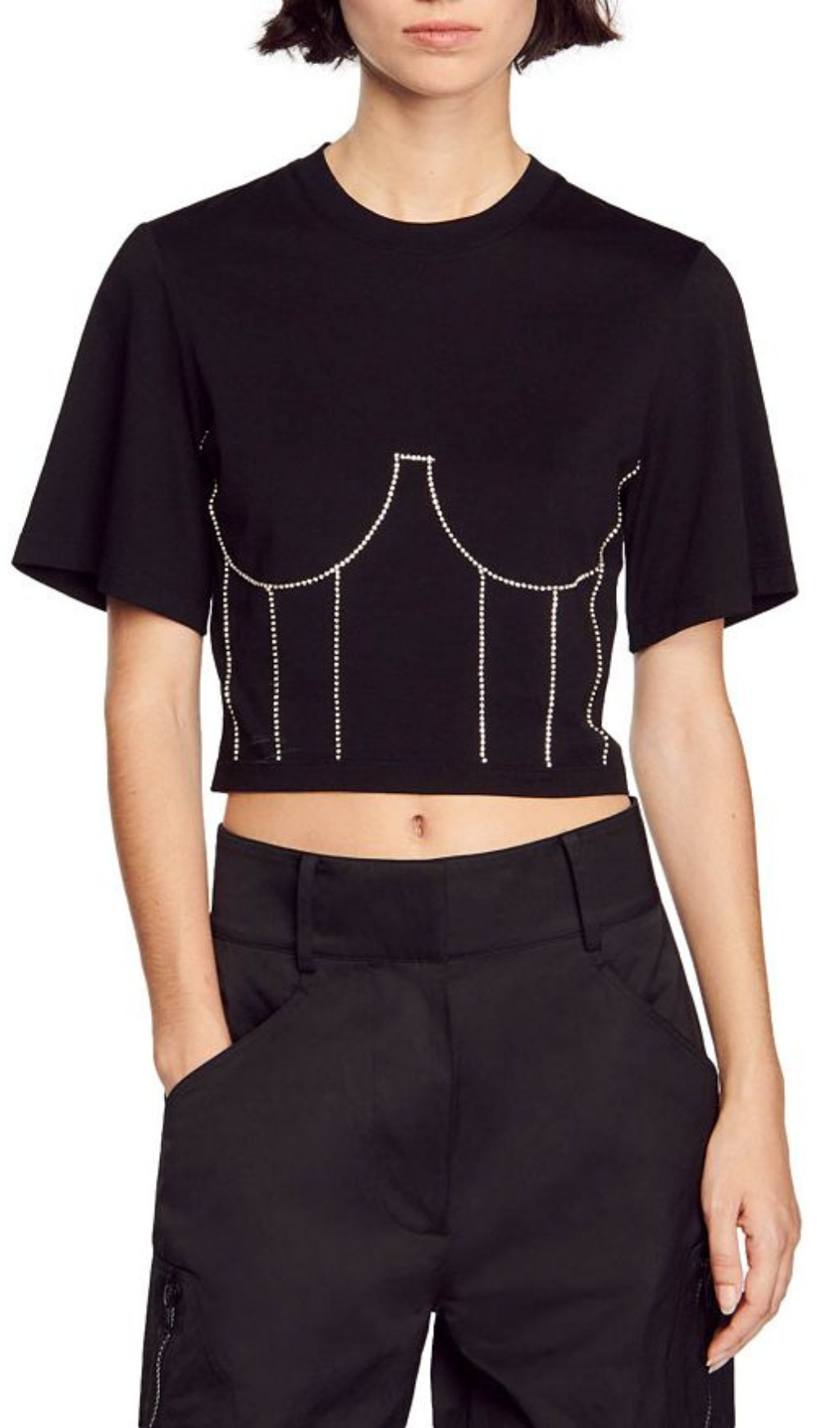 BUSTIER CROPPED TEE Flowering Girl