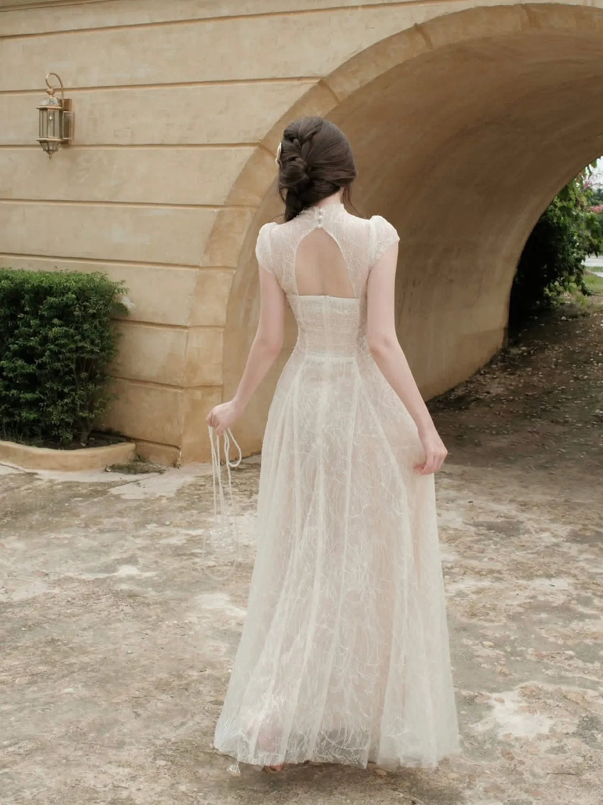 Lace Sequin A Line Midi Dress Flowering Girl